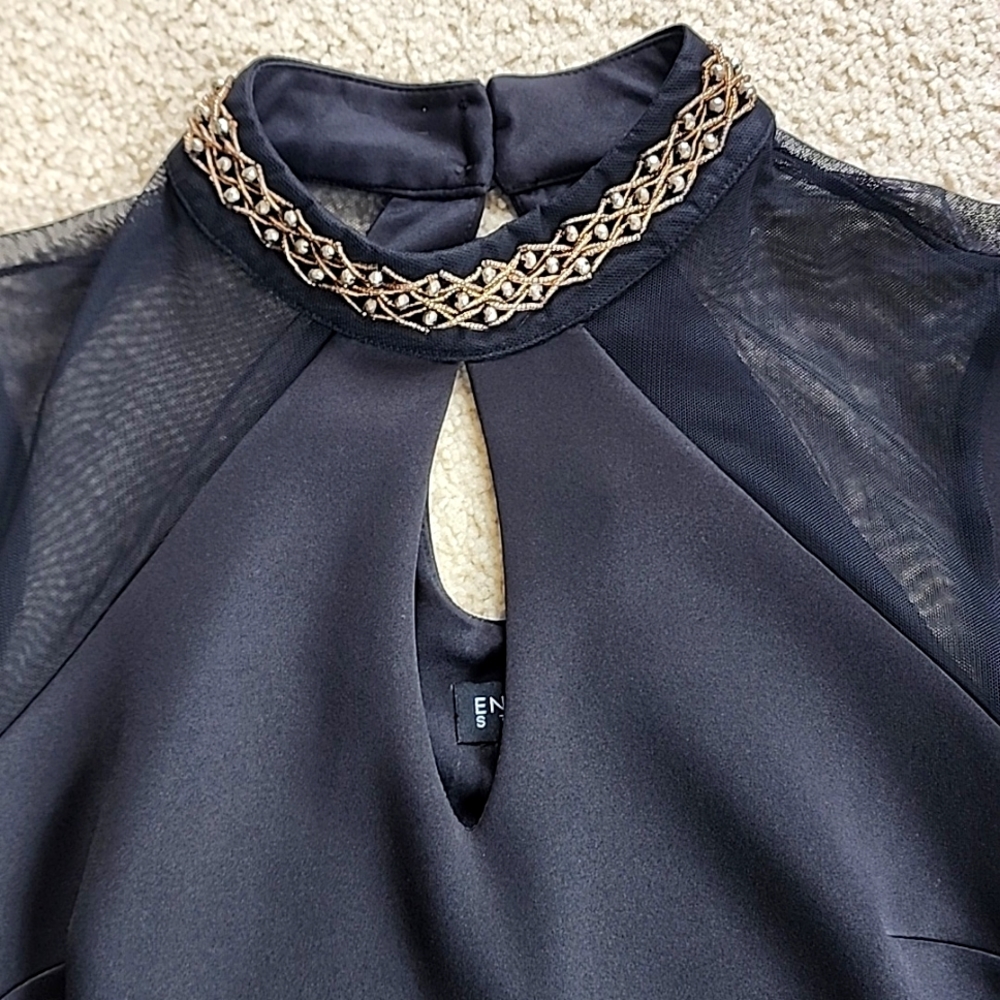 Black evening dress and size eight